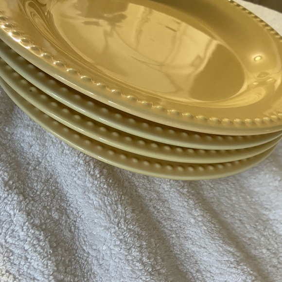Pottery Barn Emma Yellow Dinner Plate set of 4 - Picture 14 of 16